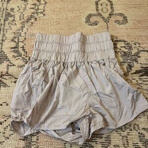 FP Movement by Free People Light Gray Ruched Athletic Shorts
